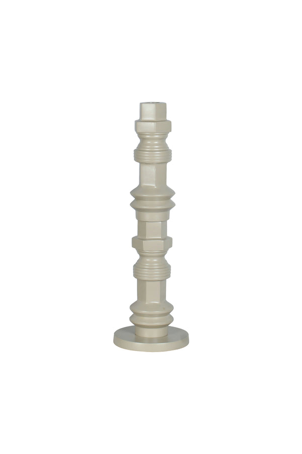 Totem kandelaar m beige (set of 4)