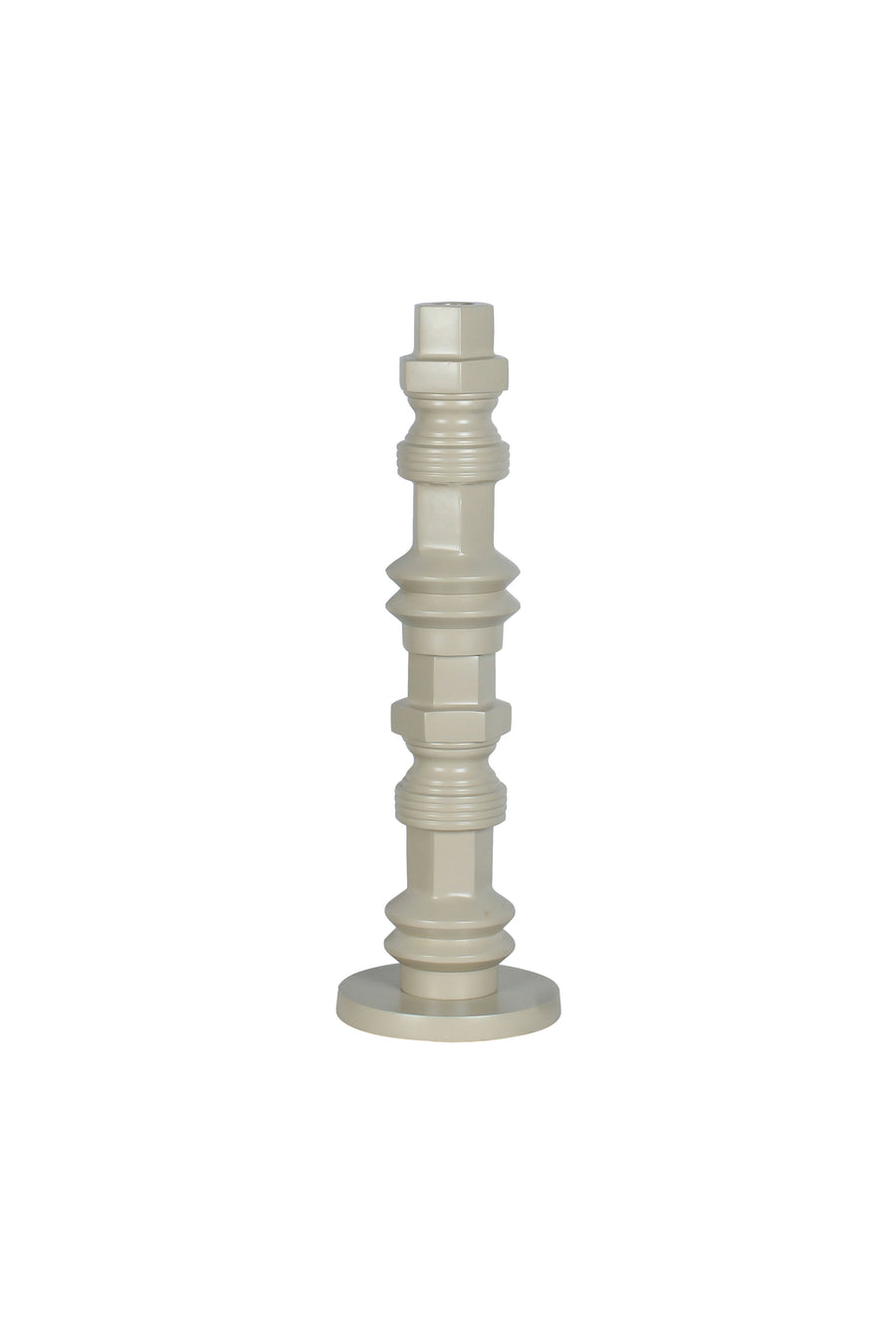 Totem kandelaar m beige (set of 4)