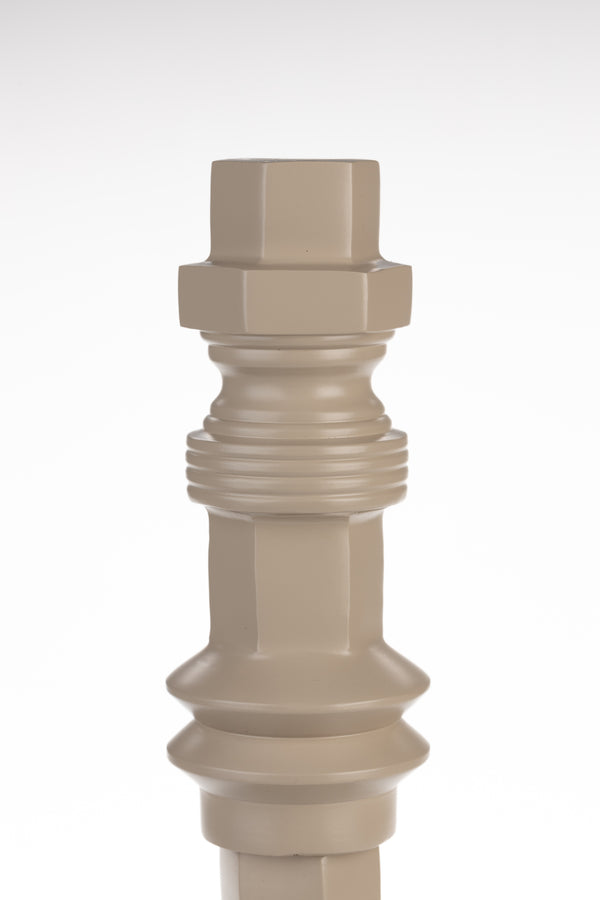 Totem kandelaar m beige (set of 4)