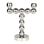 Bubbles kandelaar two shiny zilver (set of 6)