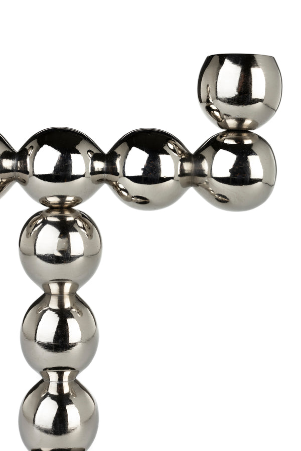 Bubbles kandelaar two shiny zilver (set of 6)