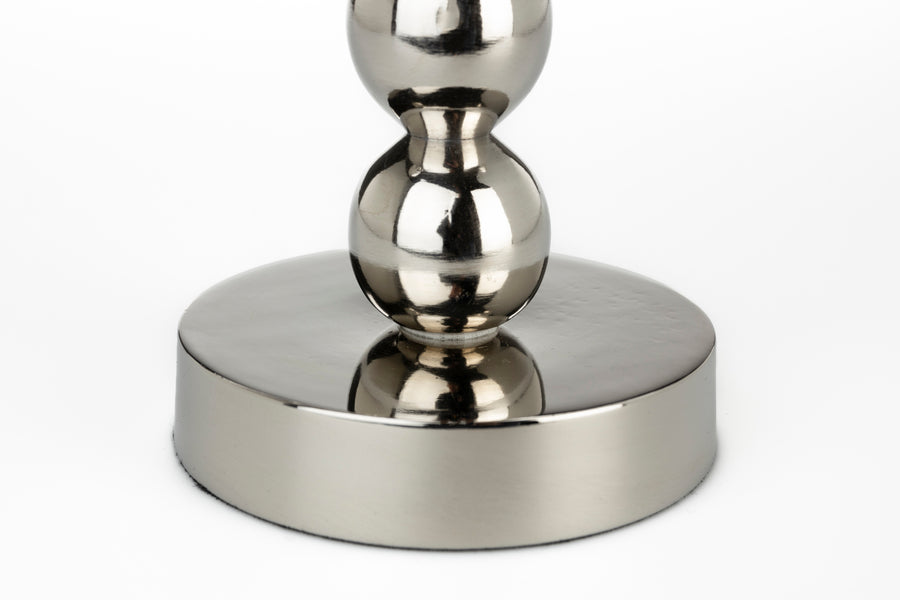 Bubbles kandelaar two shiny zilver (set of 6)