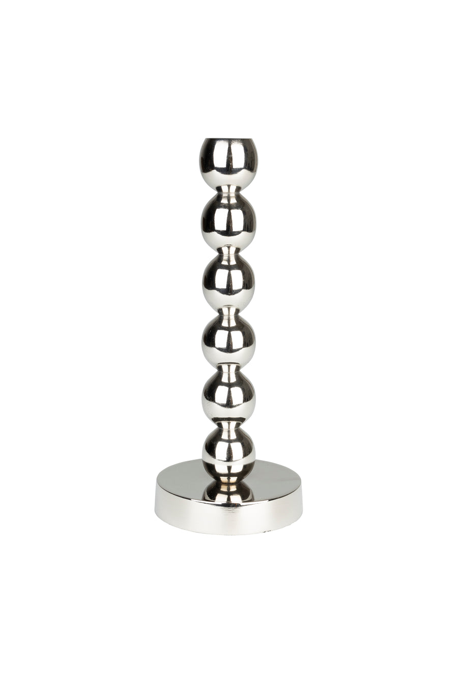 Bubbles kandelaar one shiny zilver (set of 6)