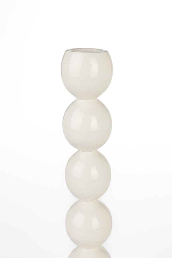 Bubbles kandelaar one shiny beige (set of 6)