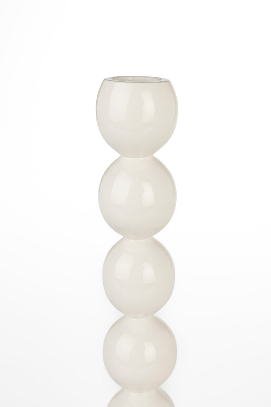 Bubbles kandelaar one shiny beige (set of 6)