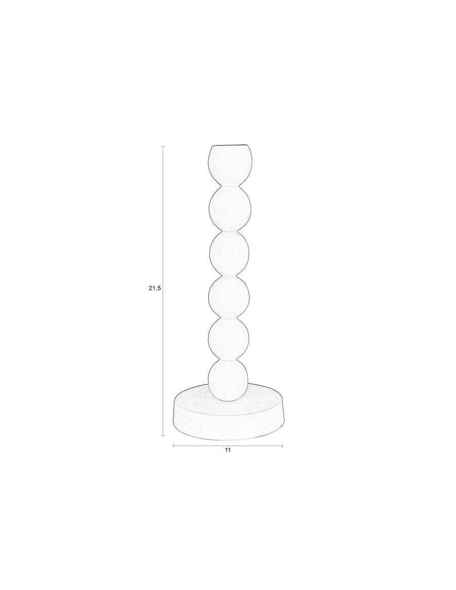 Bubbles kandelaar one shiny beige (set of 6)