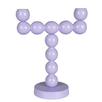 Bubbles kandelaar two shiny lila (set of 6)