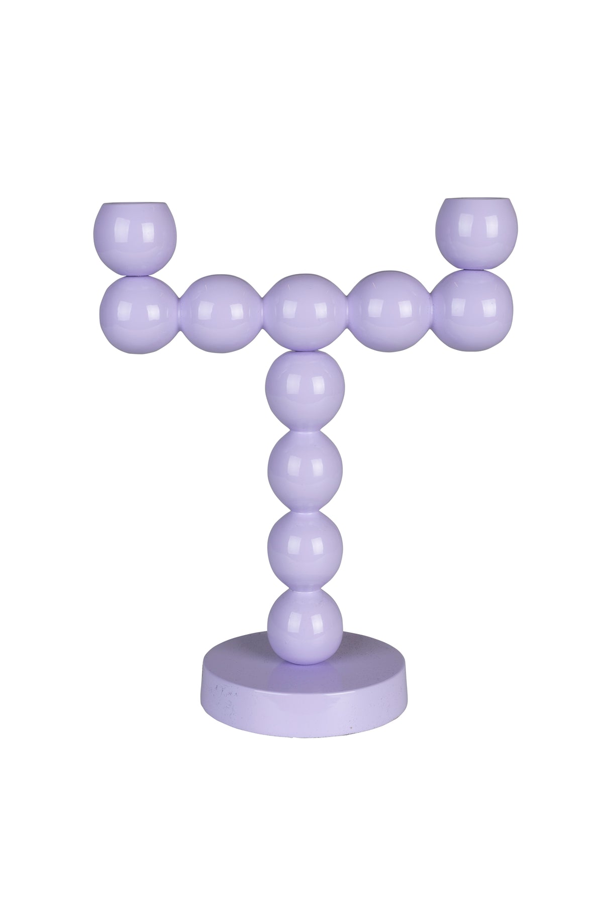 Bubbles kandelaar two shiny lila (set of 6)