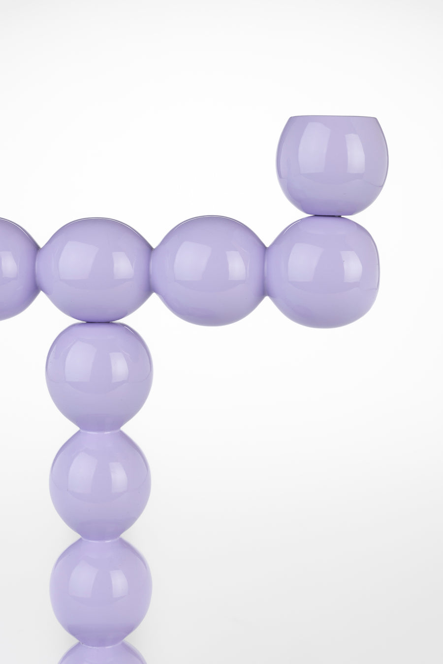 Bubbles kandelaar two shiny lila (set of 6)