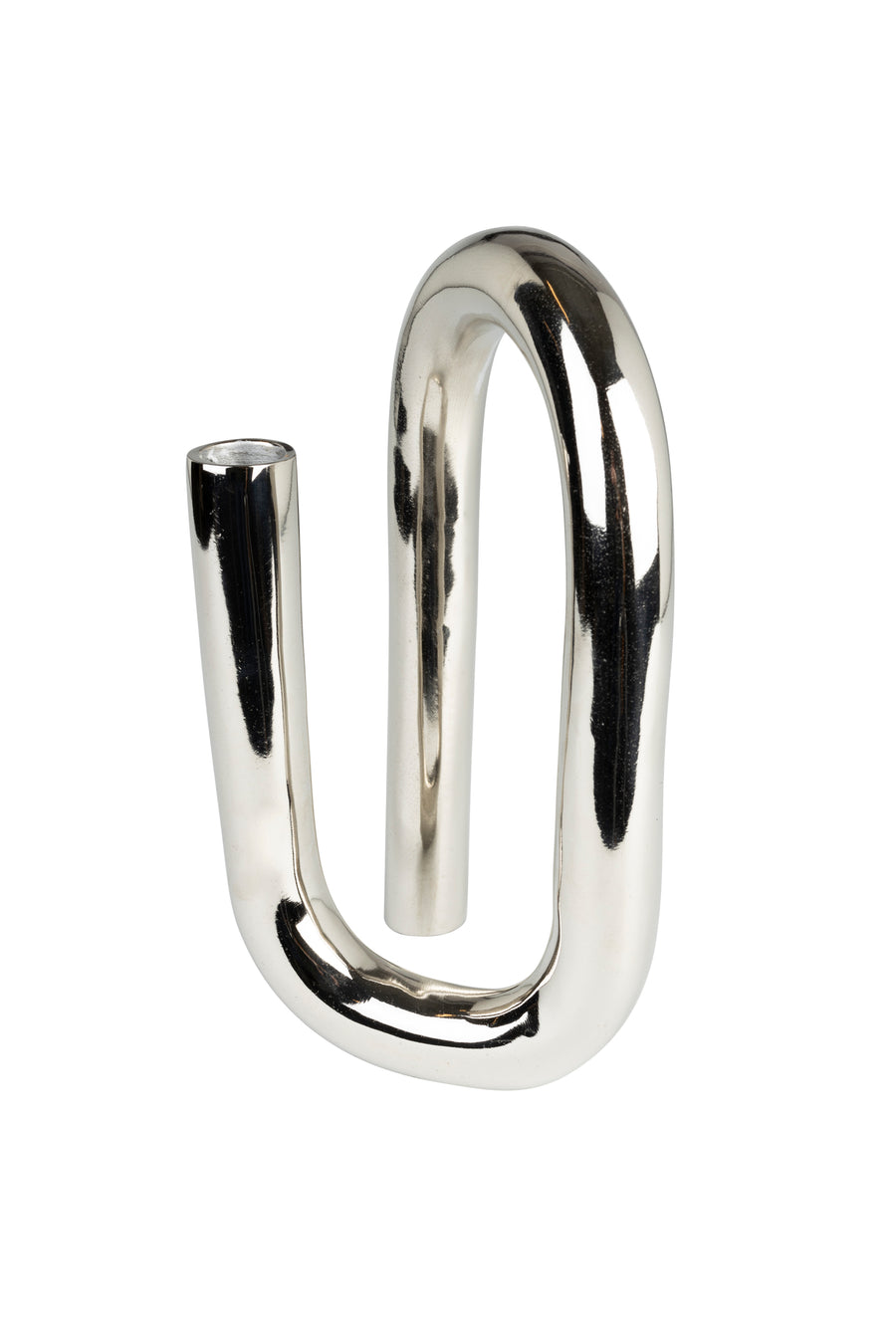 Tubo kandelaar shiny zilver l (set of 6)