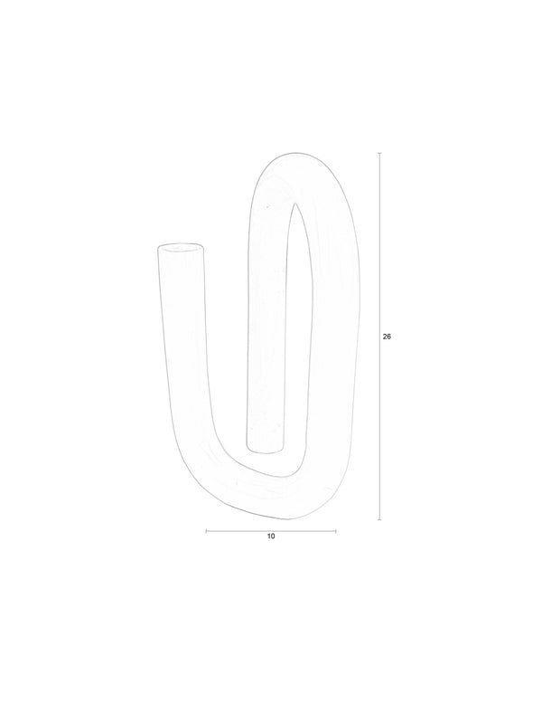 Tubo kandelaar shiny zilver l (set of 6)