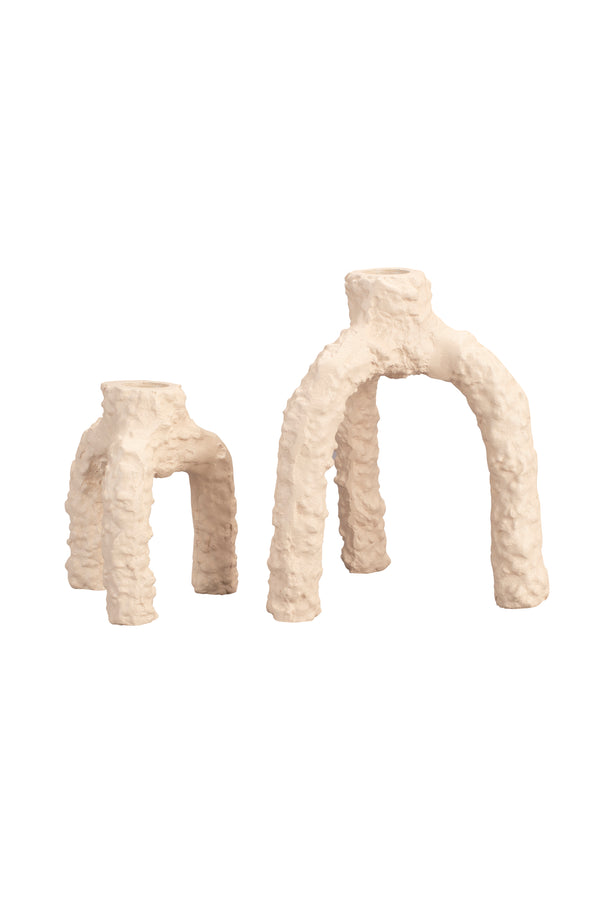 Cruz kandelaar l beige (set of 12)