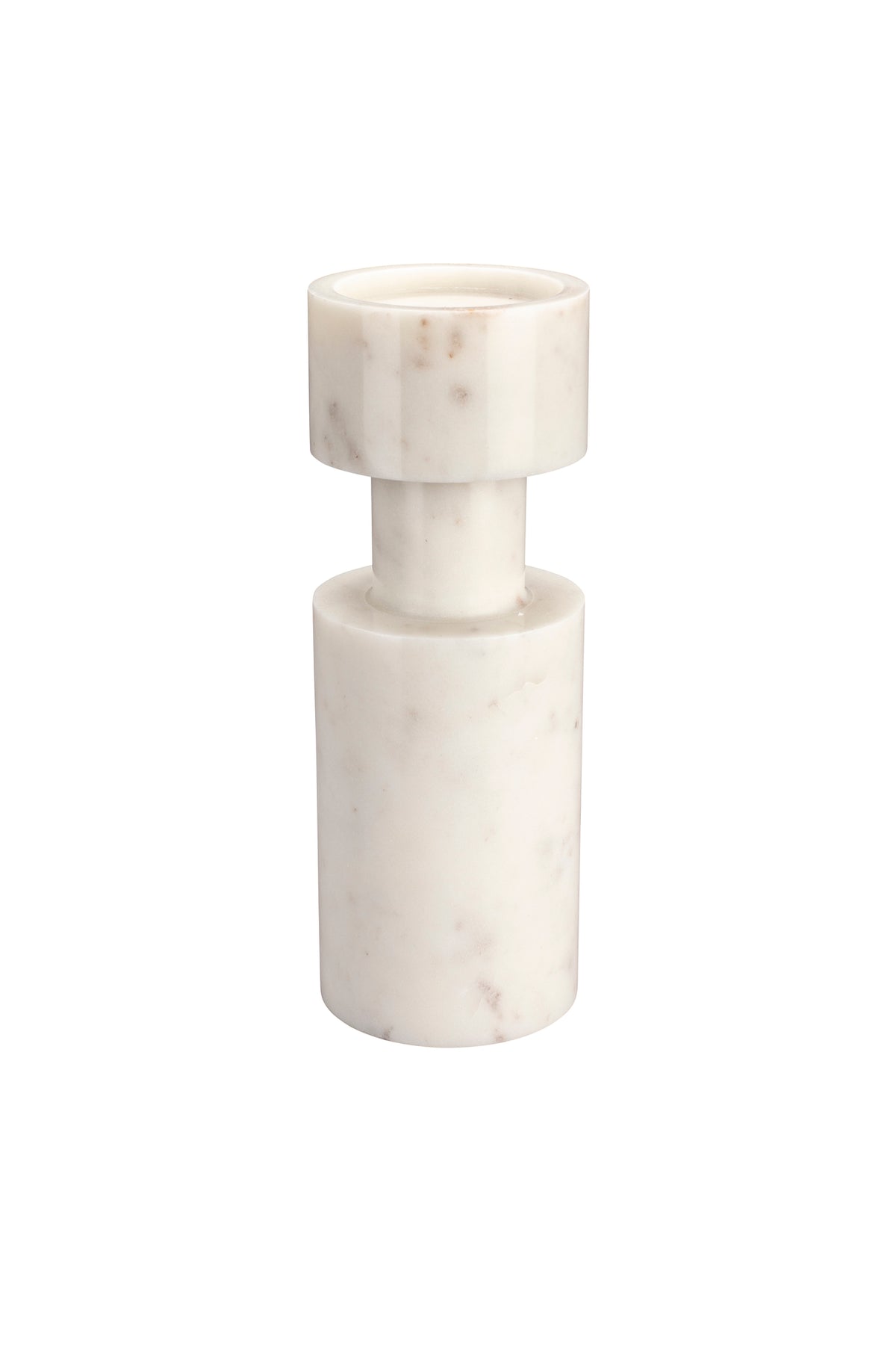 Paros kandelaar marble wit (set of 2)