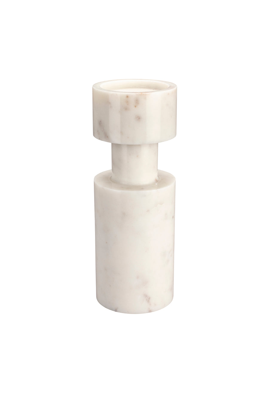 Paros kandelaar marble wit (set of 2)