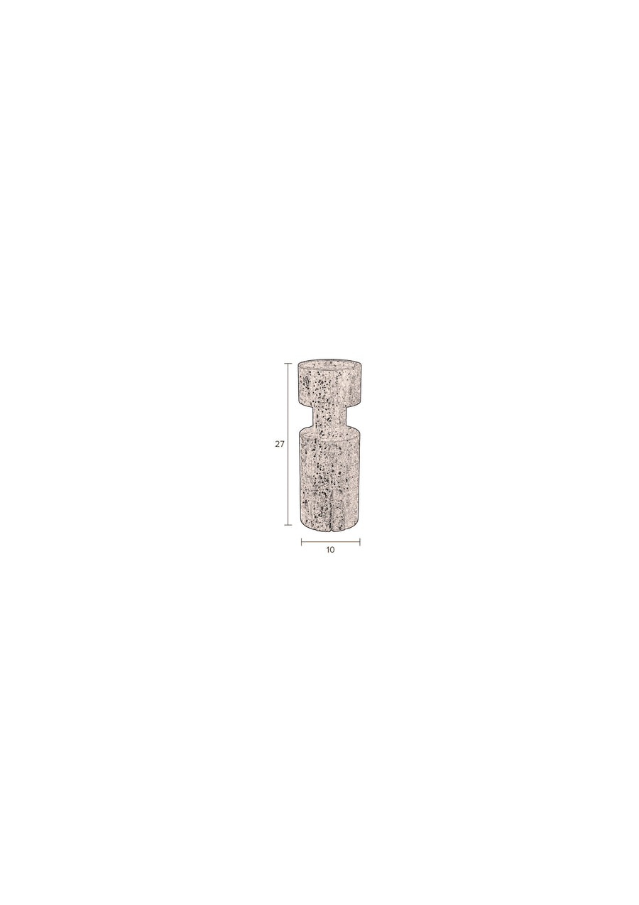 Paros kandelaar marble wit (set of 2)