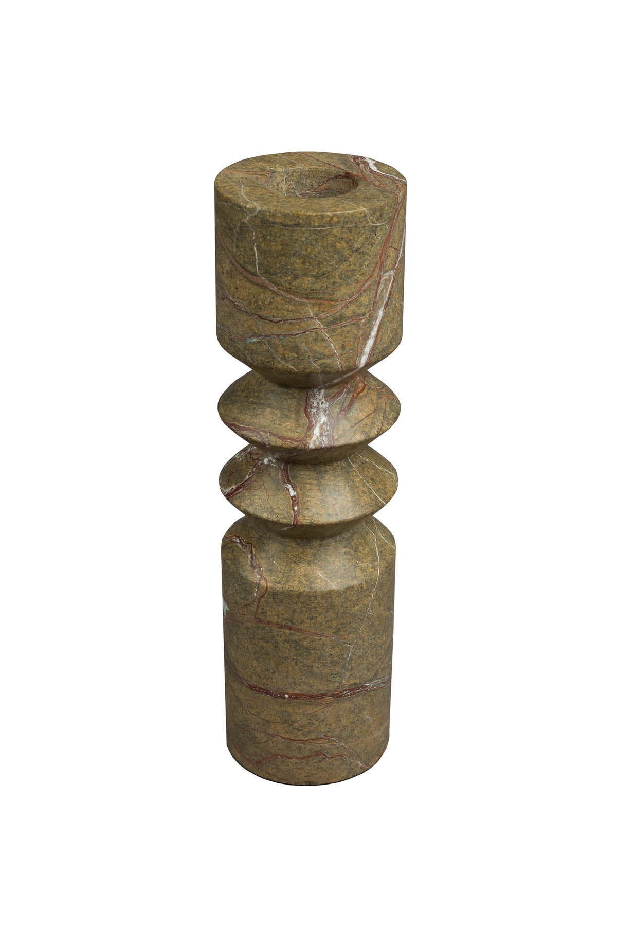 Satpura kandelaar bruin marmer (set of 2)