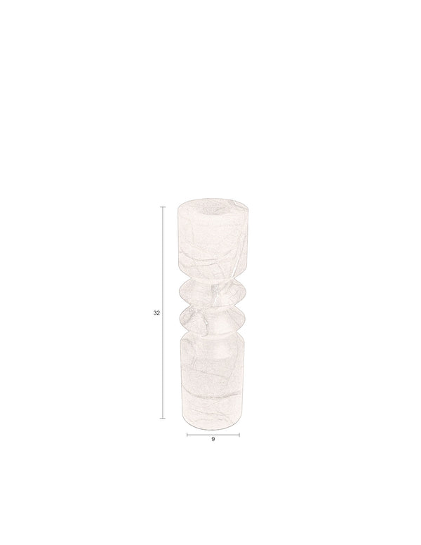 Satpura kandelaar bruin marmer (set of 2)