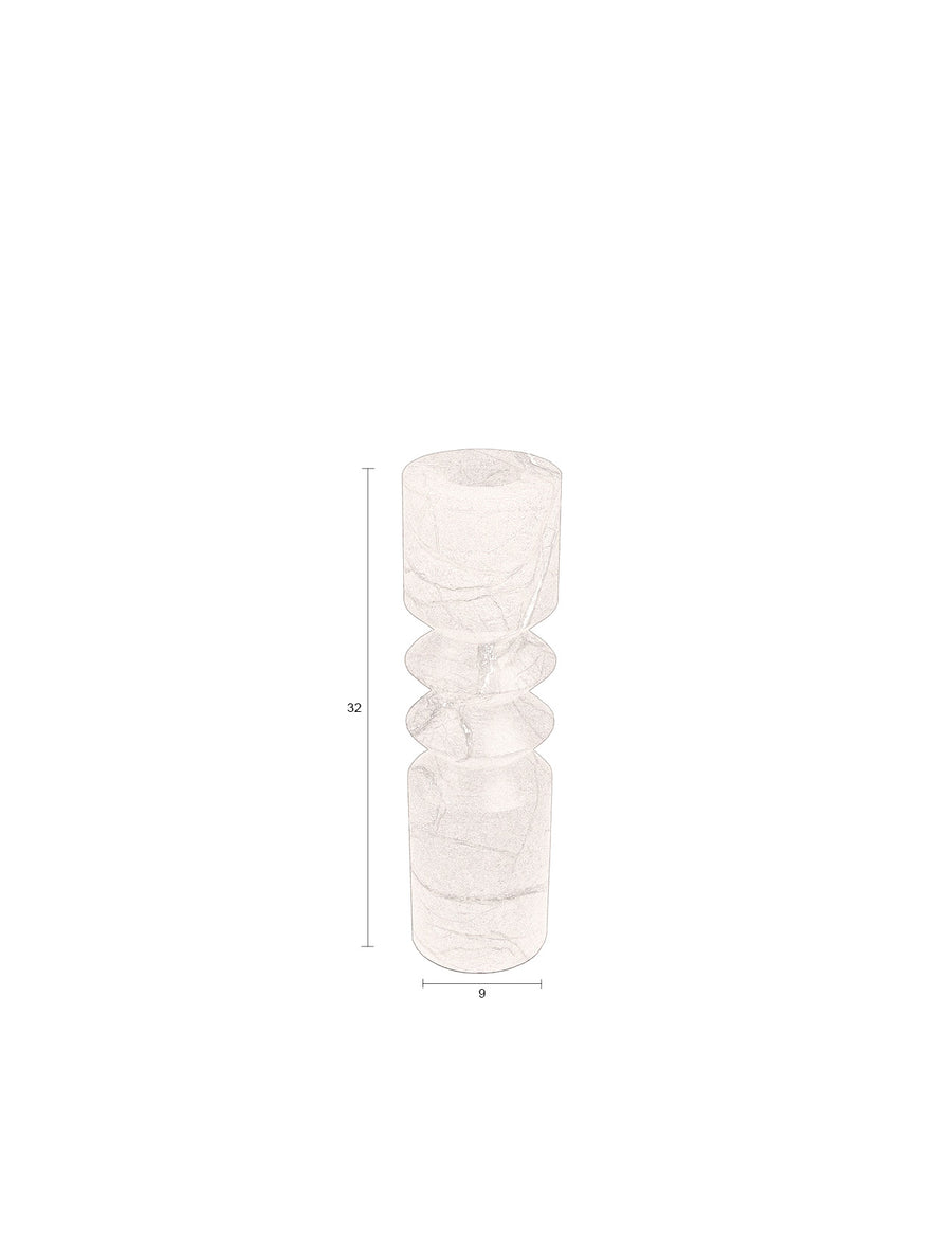 Satpura kandelaar bruin marmer (set of 2)