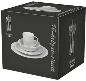 Set/16 Dinnerware Raw White