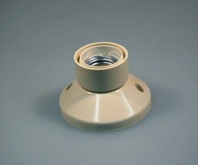 Plafondfitting e27 recht           creme