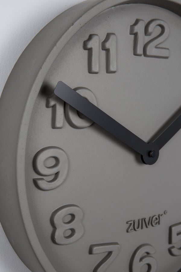 Klok Beton Time Zwart (set van 2)