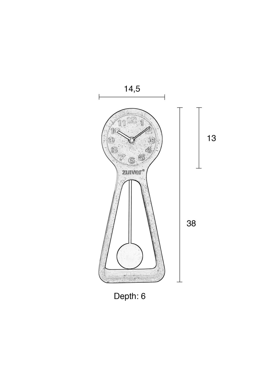 Klok Pendulum Time Beton (set van 4)