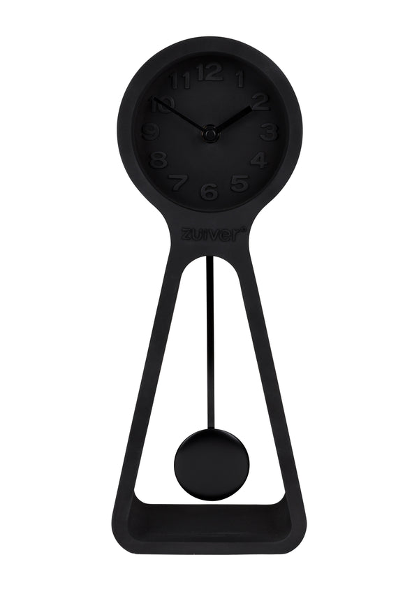 Klok Pendulum Time Alles Zwart (set van 4)