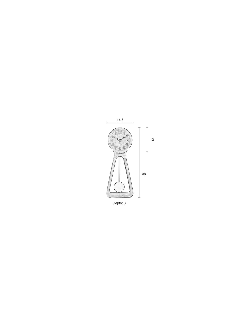 Klok Pendulum Time Terrazzo Wit (set van 4)