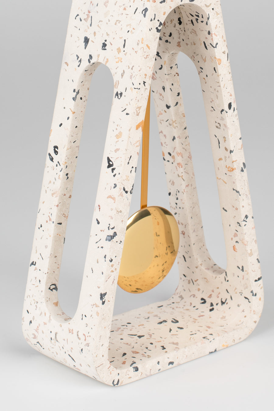 Klok Pendulum Time Terrazzo Wit (set van 4)