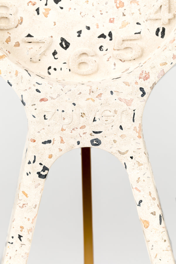 Klok Pendulum Time Terrazzo Wit (set van 4)