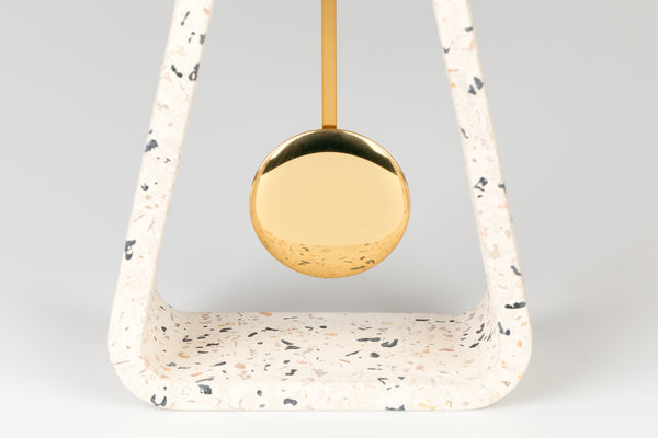 Klok Pendulum Time Terrazzo Wit (set van 4)