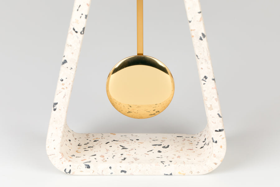 Klok Pendulum Time Terrazzo Wit (set van 4)