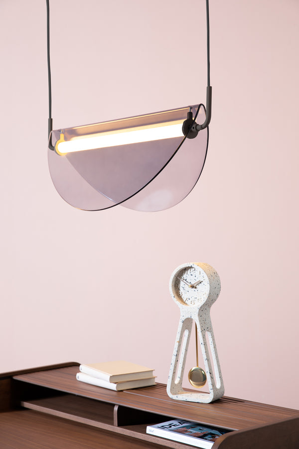 Klok Pendulum Time Terrazzo Wit (set van 4)