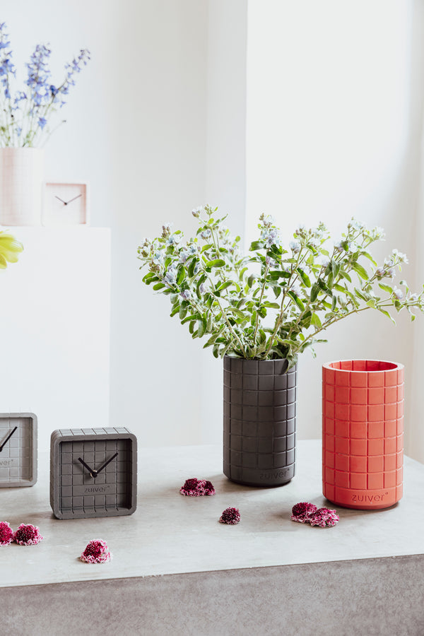 Klok Cute Beton Antraciet (set van 6)