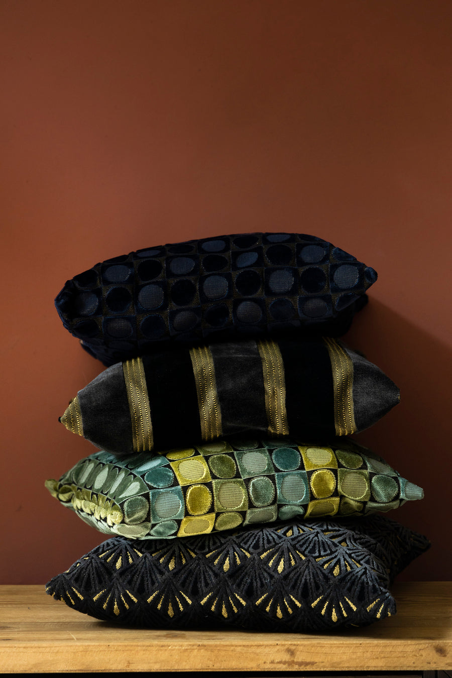 Kussen Ottava Groen/Blauw (set van 6)