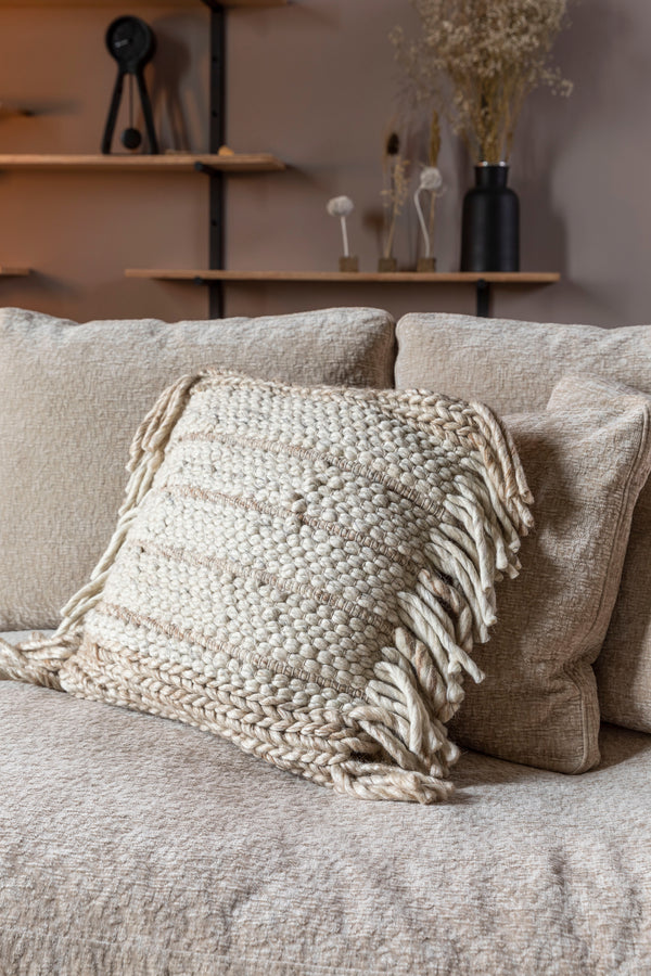 Kussen Fringe Naturel (set van 6)