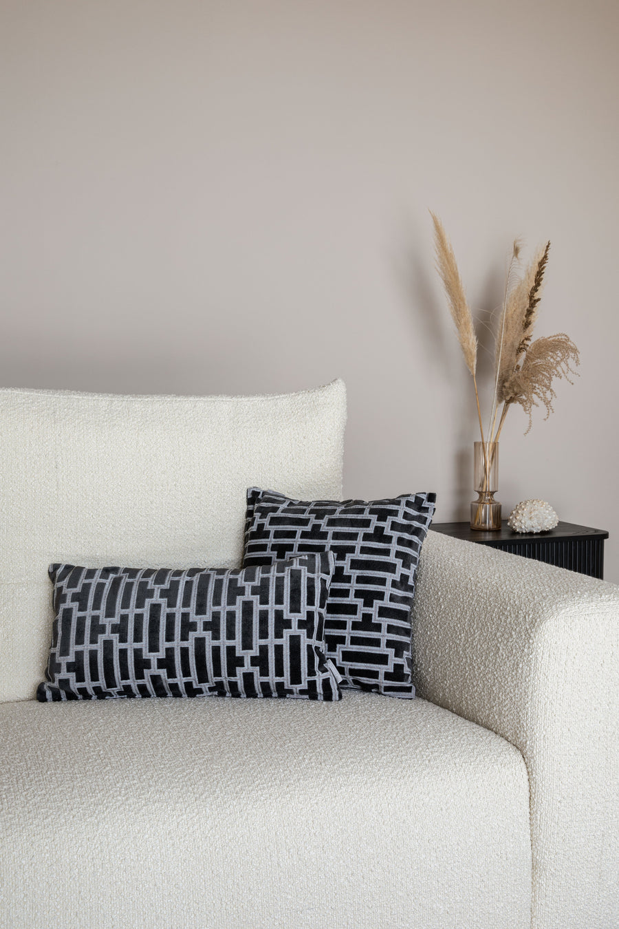 Kussen Scape Denim Zwart 45x45 (set van 6)