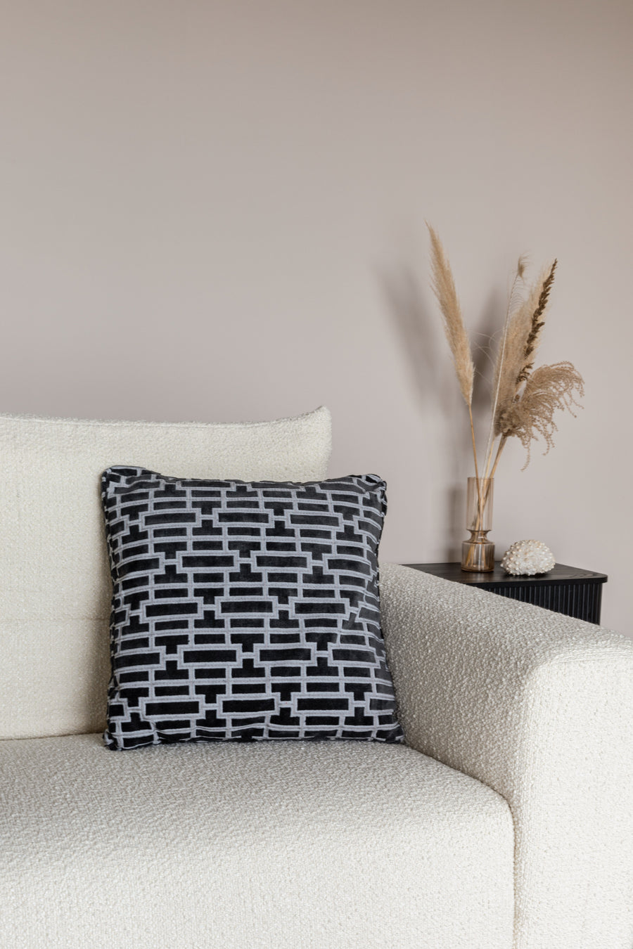 Scape kussen 55x55 denim zwart (set of 3)