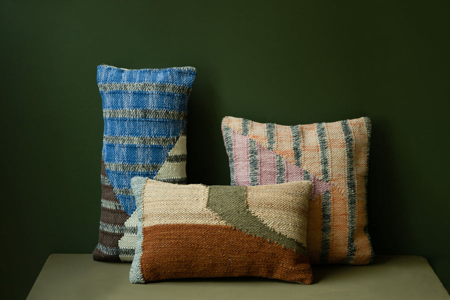 Kussen Hampton 60x30 Blauw (set van 6)