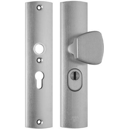 Veiligheidsbeslag Curve Plus S-knop+kruk Blok PC55 anti-kerntrek/omkeerb/242x52x13/alu gesl F1/SKG3