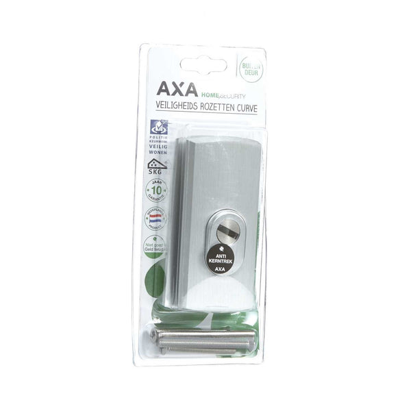 Veiligheidsrozetten Curve Plus anti-kerntrek/117x52x12/alu. gesl. F1/SKG3/blister