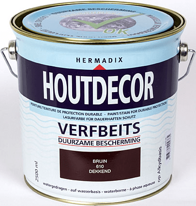 Hermadix houtdecor verfbeits 610 2500 ml bruin