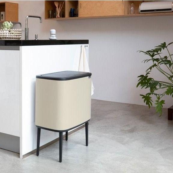 Bo Touch Bin 11+23 ltr, Soft Beige