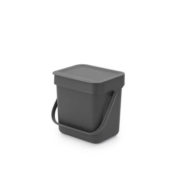 Afvalemmer Sort & Go 3 ltr,  Dark Grey