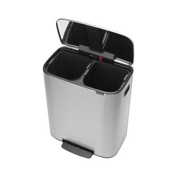 Bo Pedaalemmer 2x30 ltr, Matt Steel Fingerprint Proof