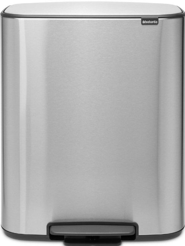 Bo Pedaalemmer 2x30 ltr, Matt Steel Fingerprint Proof