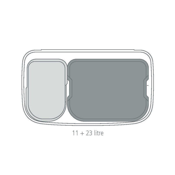 Bo Touch Bin 11+23 ltr, White