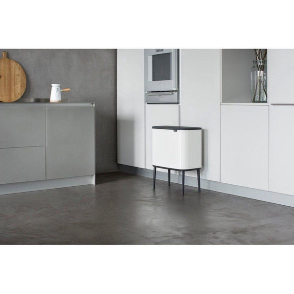 Bo Touch Bin 11+23 ltr, White