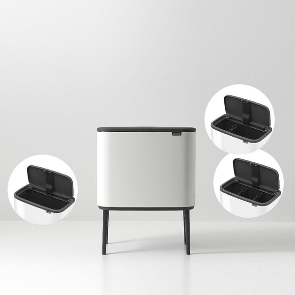 Bo Touch Bin 11+23 ltr, White