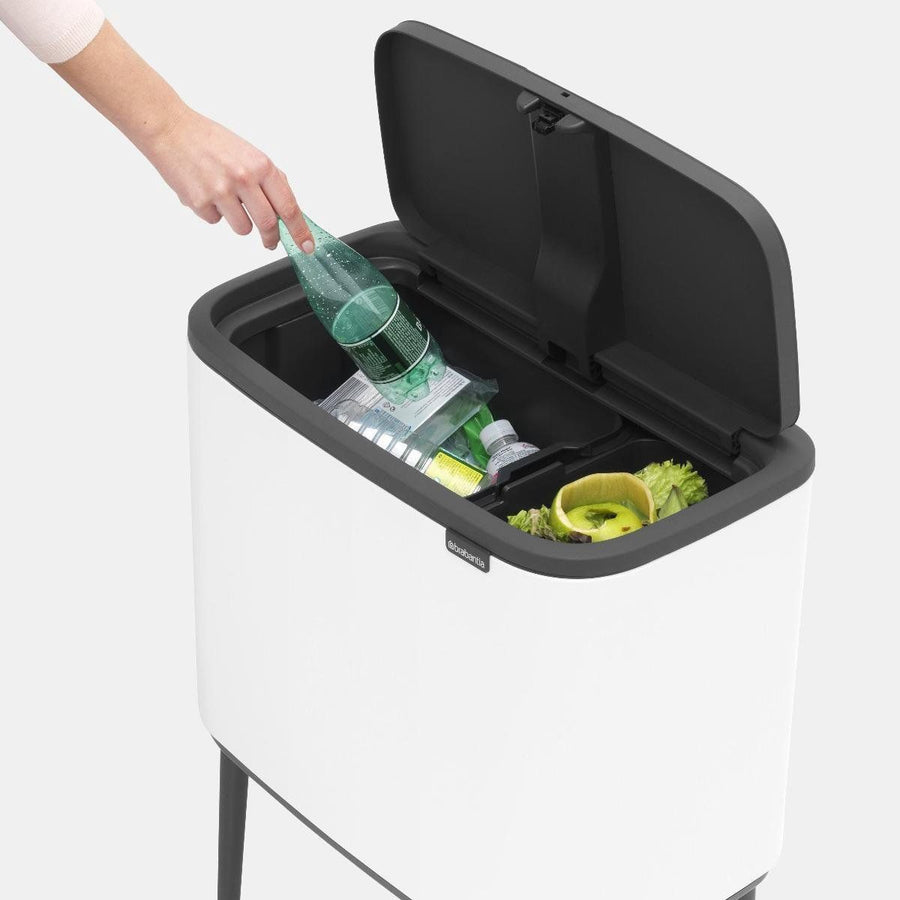 Bo Touch Bin 11+23 ltr, White